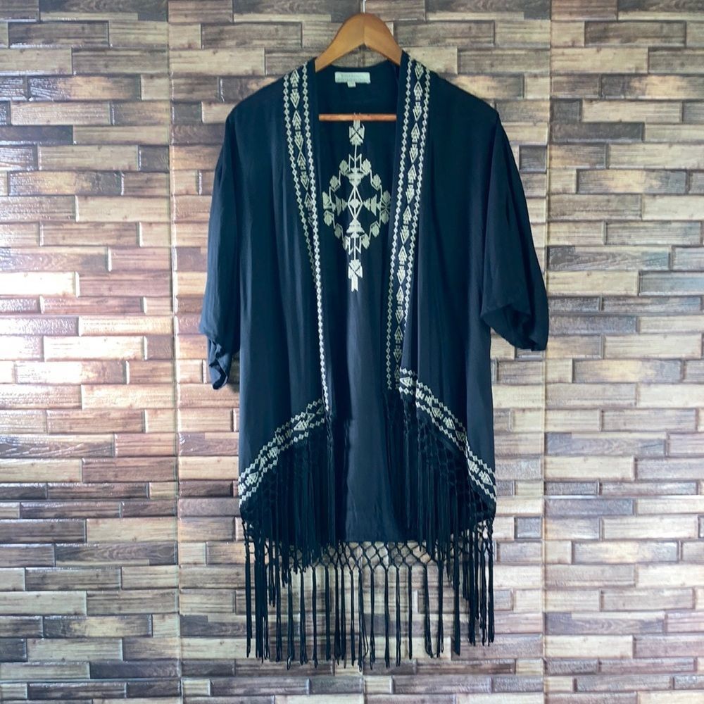 Womens World Market Kimono With Tassels Small/Medium